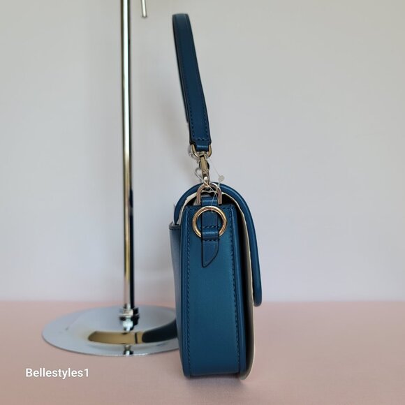 MICHAEL KORS Bradshaw Woven Smooth Leather Convertible Bag- Deep M.🎈⭐SALE $175. - Picture 11 of 16